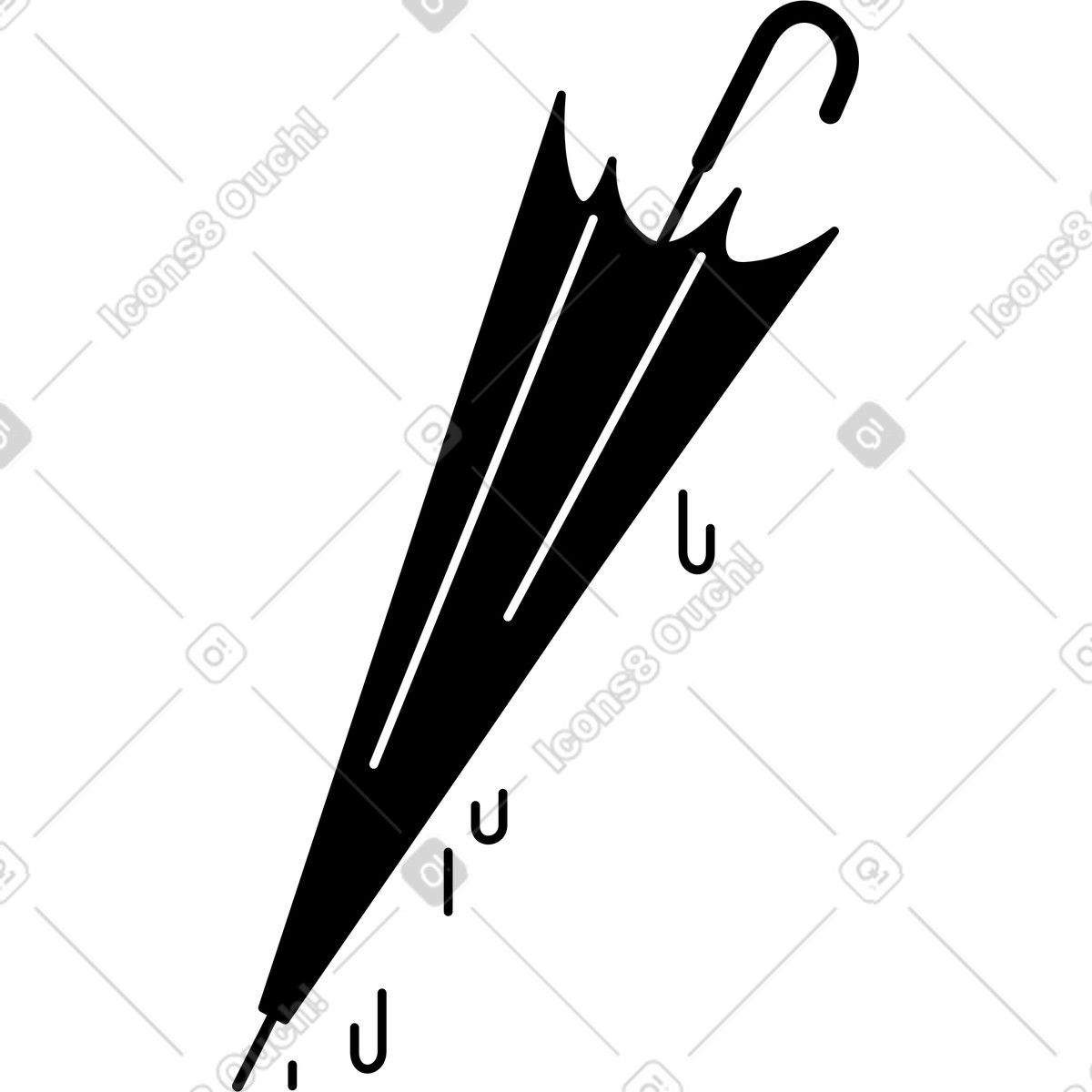 Ilustração de Guarda-chuva em no estilo Weekday para baixar em PNG, SVG