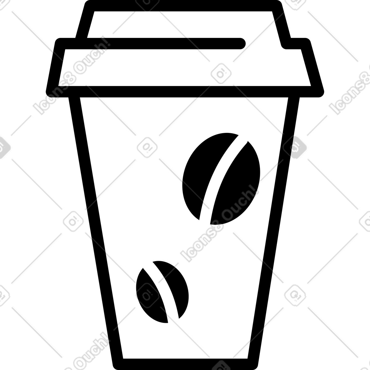 Ilustración Taza de café en estilo Transistor a descargar en PNG y SVG