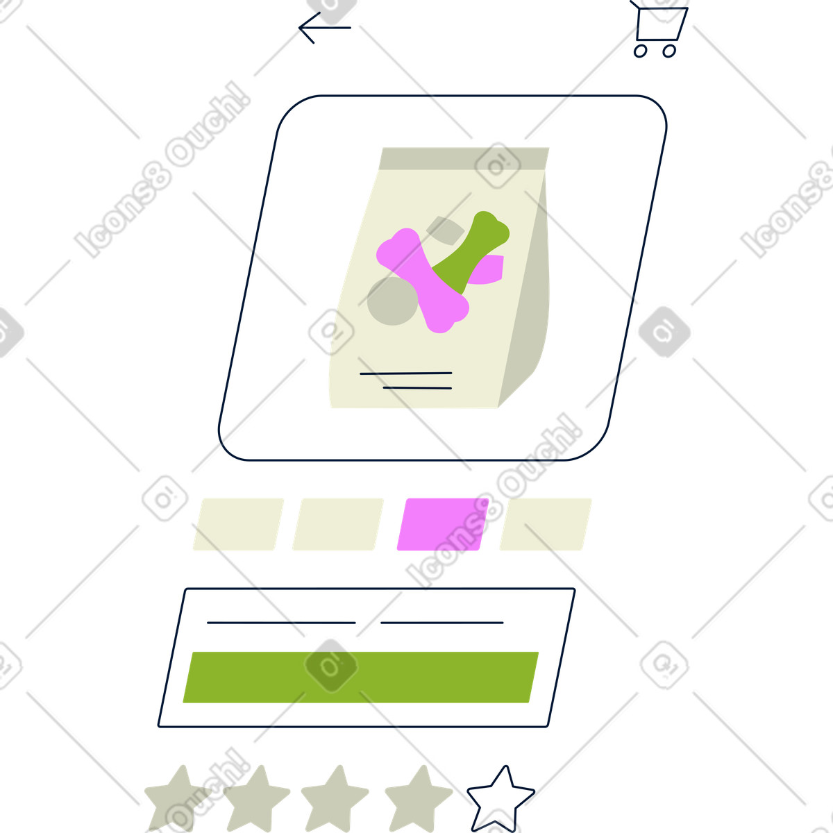 Online petshop interface illustration in Cubes style download in PNG, SVG