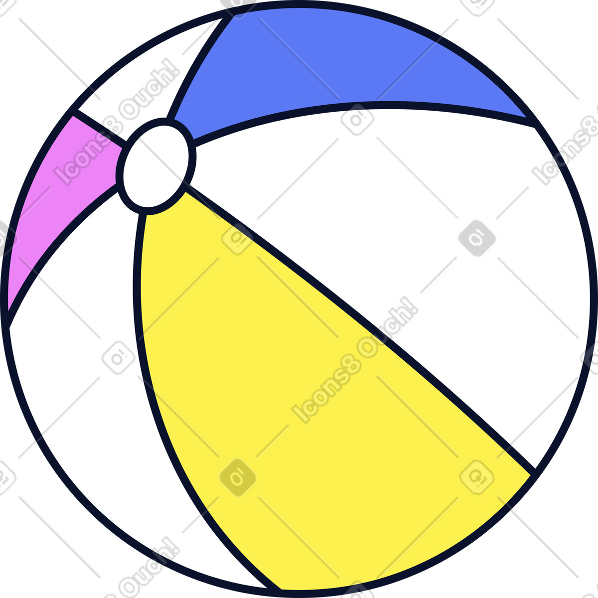 Иллюстрация Пляжный мяч в стиле Flexy — скачать в форматах PNG, SVG