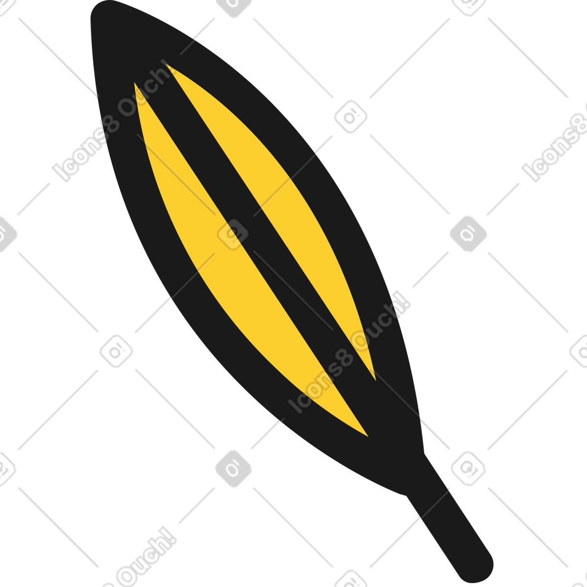 Taxi 스타일의 잎 일러스트레이션 PNG, SVG 다운로드