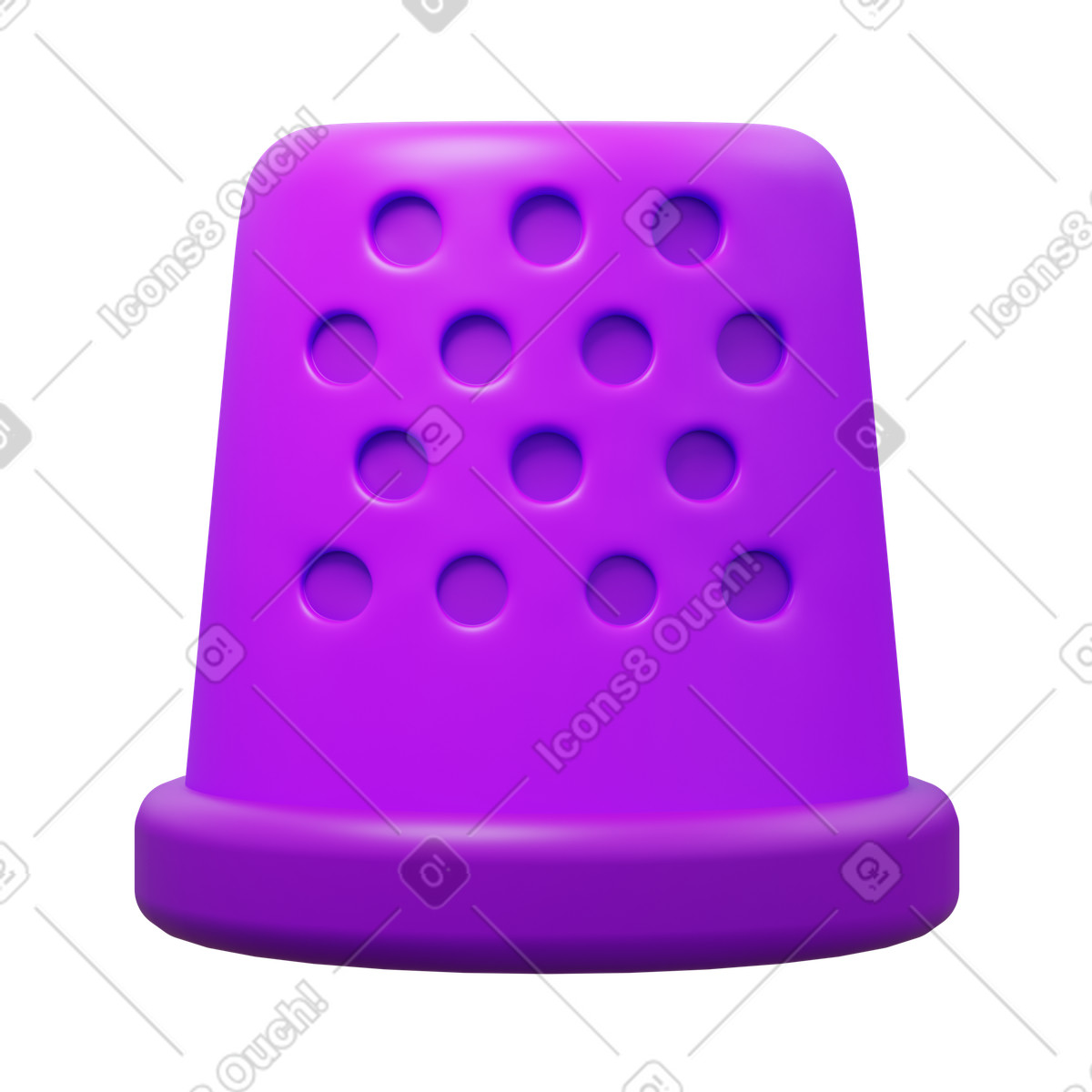 Thimble illustration in 3D Fluency style download in PNG, SVG