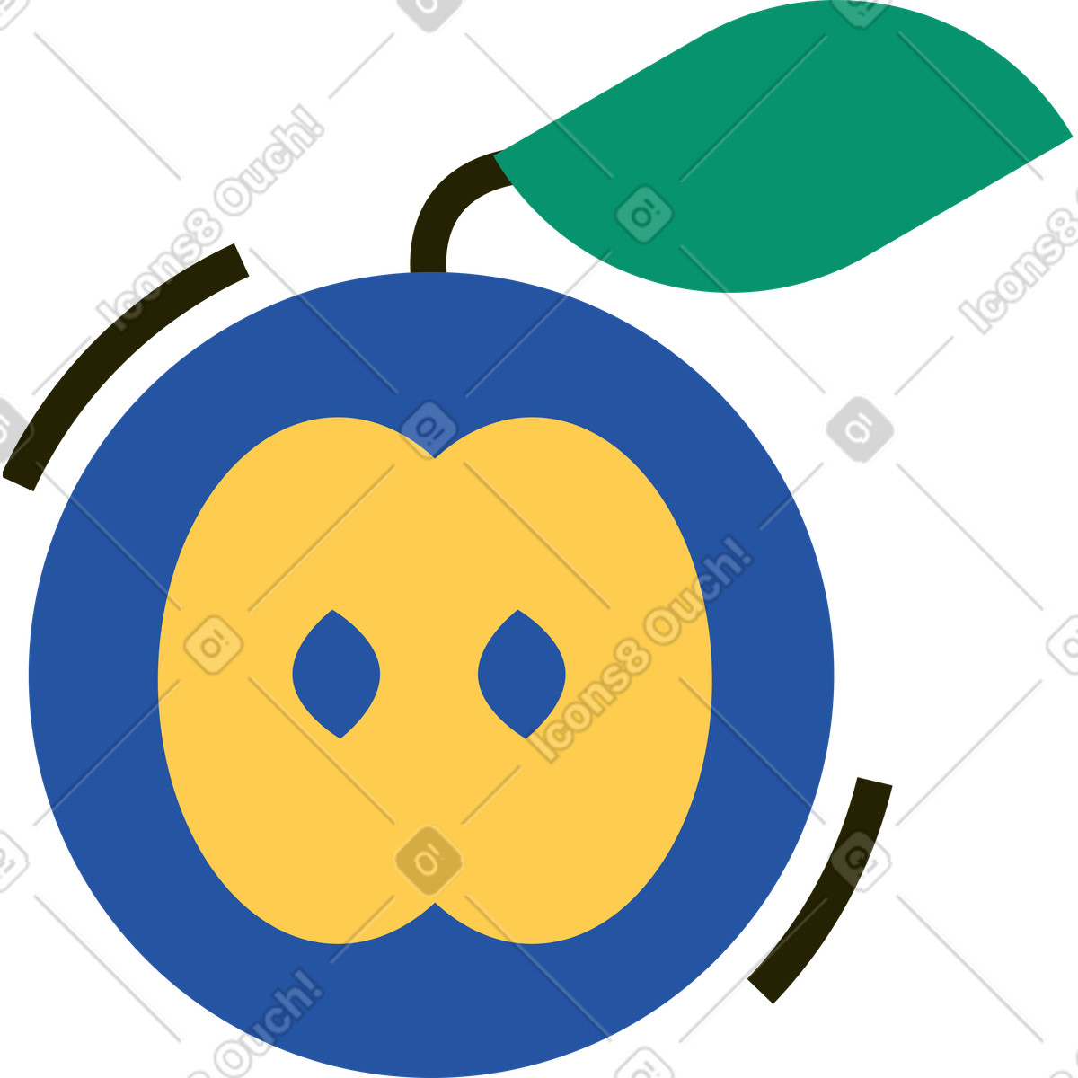 Apple illustration in Spot style download in PNG, SVG