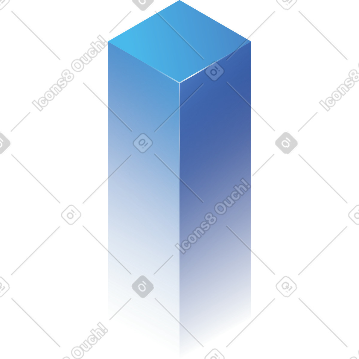 Isometric column illustration in PNG, SVG
