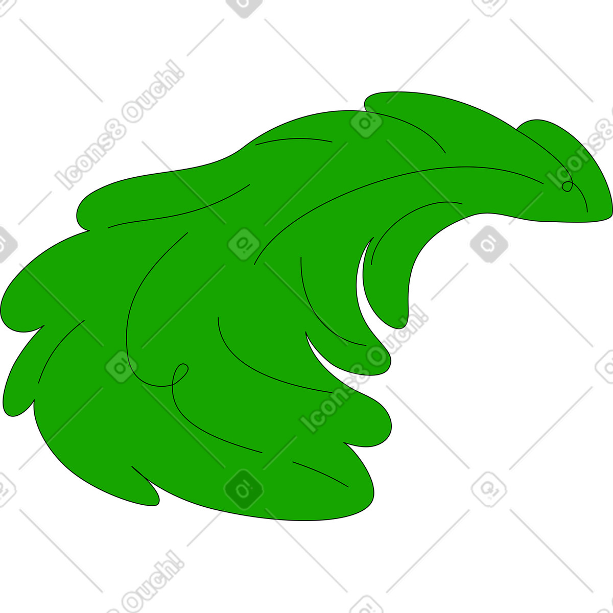 Christmas tree branch illustration in Pop style download in PNG, SVG