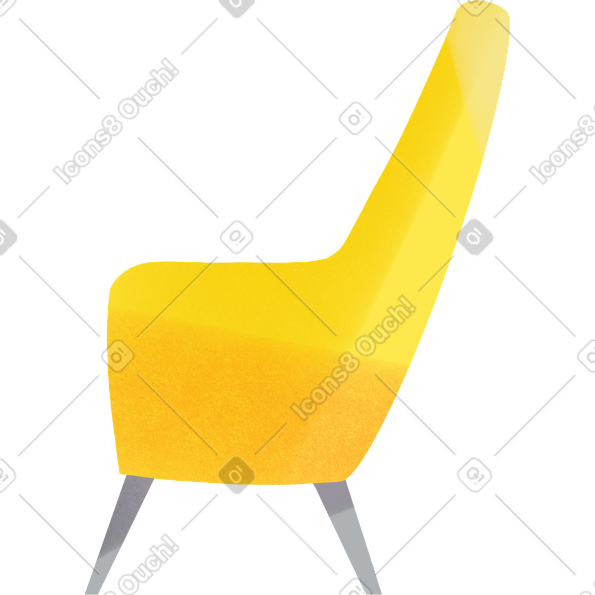 下载 Shine 风格的 Yellow armchair 插画，支持 PNG、SVG 格式