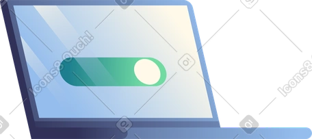 laptop with toggle switch PNG, SVG