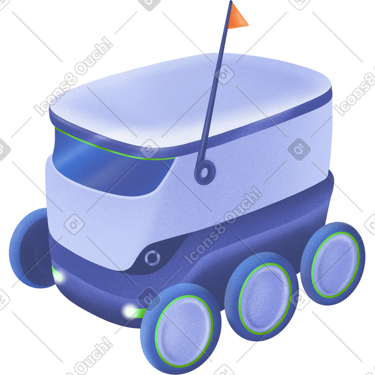 Ilustração de Robot deliverer em no estilo Smart para baixar em PNG, SVG
