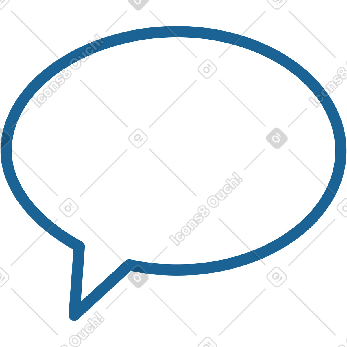 Speech bubble illustration in Natty style download in PNG, SVG