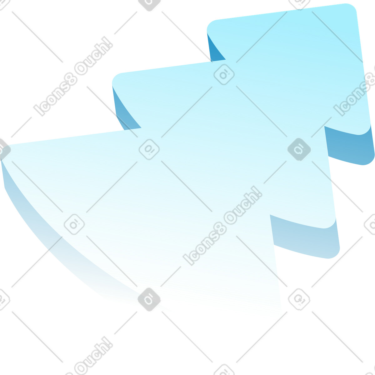 Weihnachtsbaum-Illustration im Icy-Stil als Download in PNG, SVG