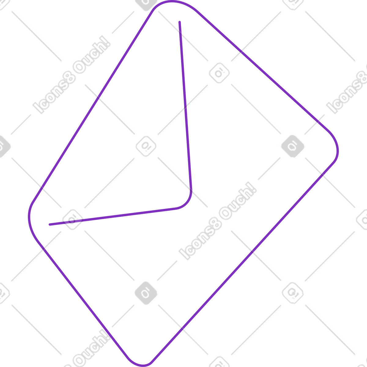 Elastic スタイルの 送る手紙の入った封筒 のイラストをPNG、SVG形式でダウンロード