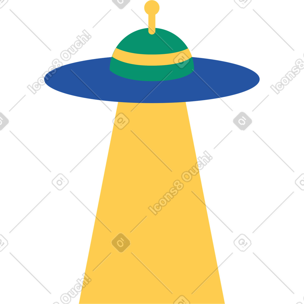 Illustration Ovni dans le style Spot à télécharger aux formats PNG, SVG