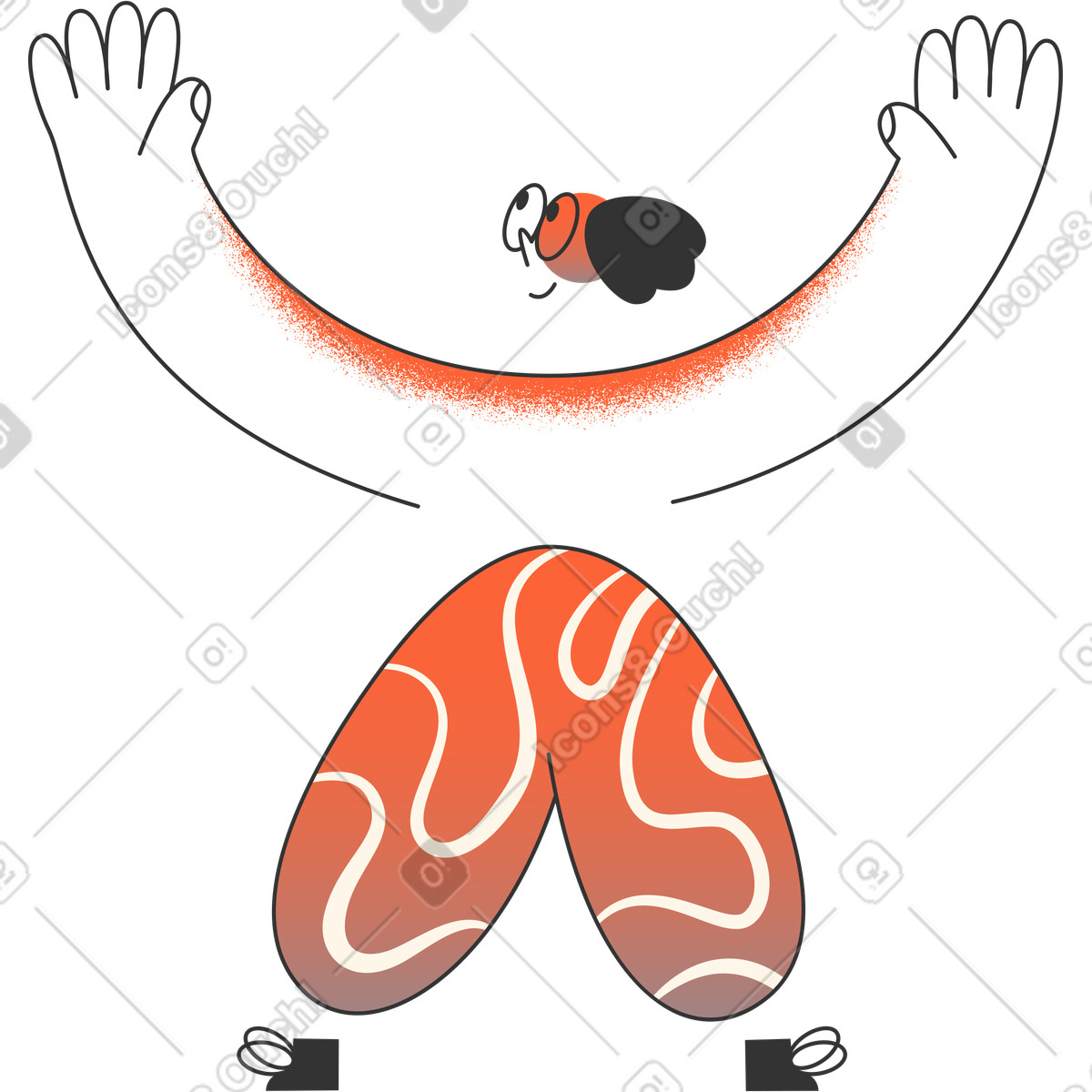 下载 Crayon 风格的 男子 插画，支持 PNG、SVG 格式