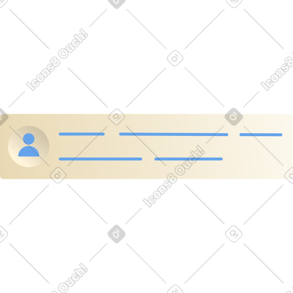 Silky スタイルの メッセージのあるウィンドウ のイラストをPNG、SVG形式でダウンロード