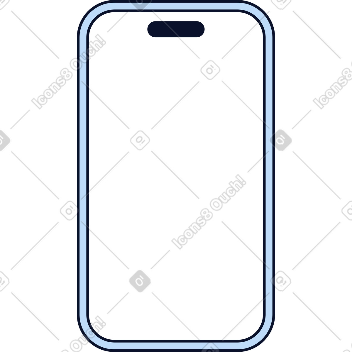 Phone illustration in Flexy style download in PNG, SVG