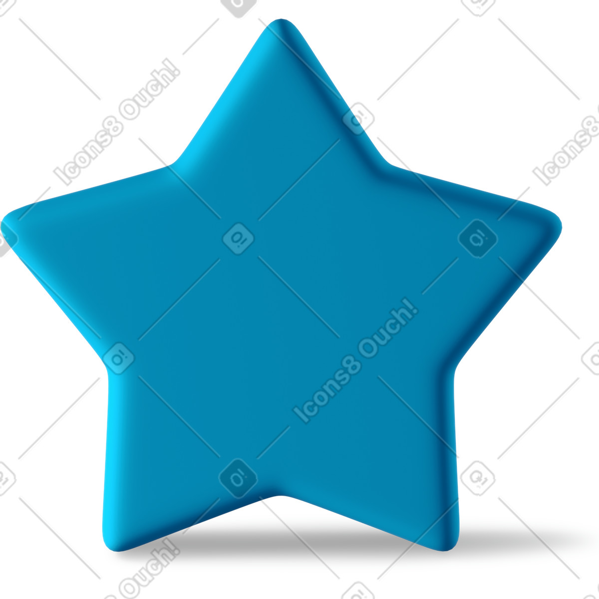 Ilustração de Blue star standing em no estilo 3D Business para baixar em PNG, SVG
