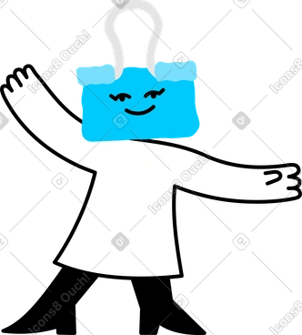 Character with the paper clip head PNG, SVG
