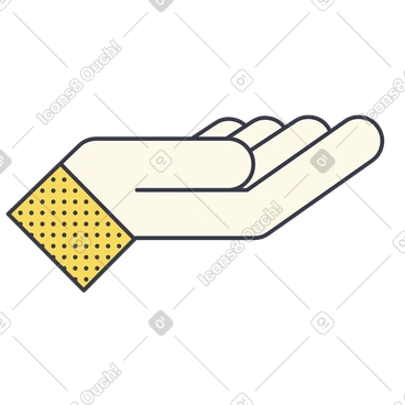 Hand animated illustration in GIF, Lottie (JSON), AE