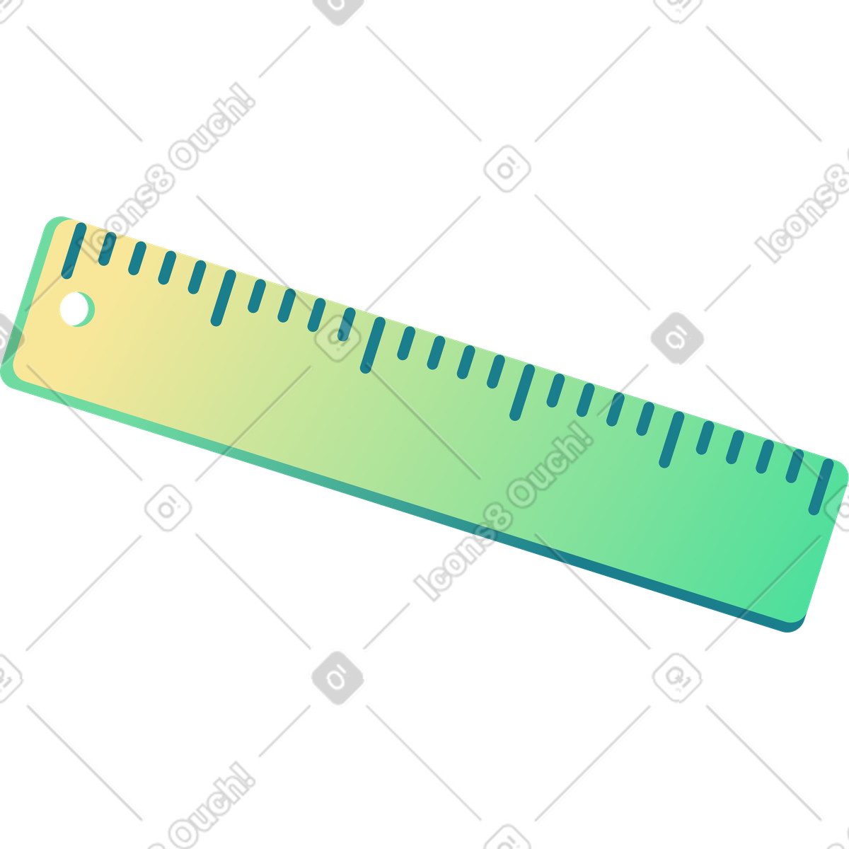 Ruler clipart illustration showcasing precise measurements in PNG and SVG