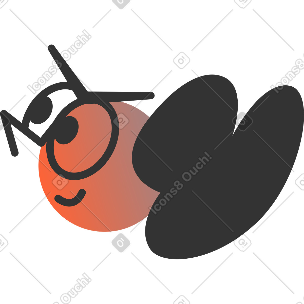 Ilustración Cabeza en estilo Crayon a descargar en PNG y SVG