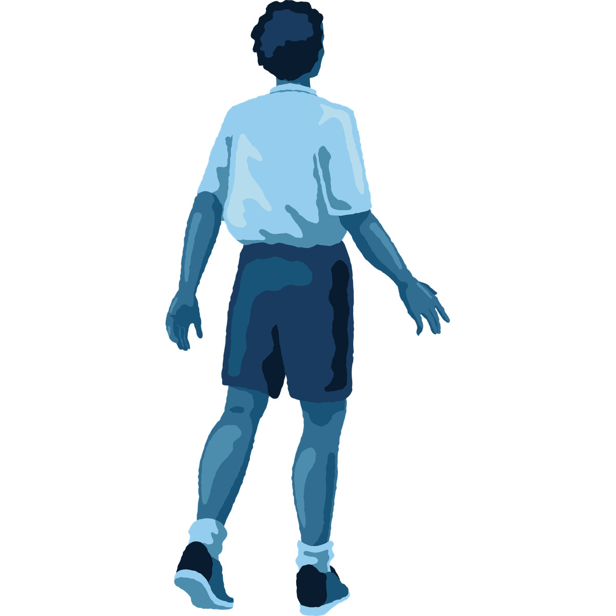 Illustration Man standing back dans le style Cherry à télécharger aux formats PNG, SVG