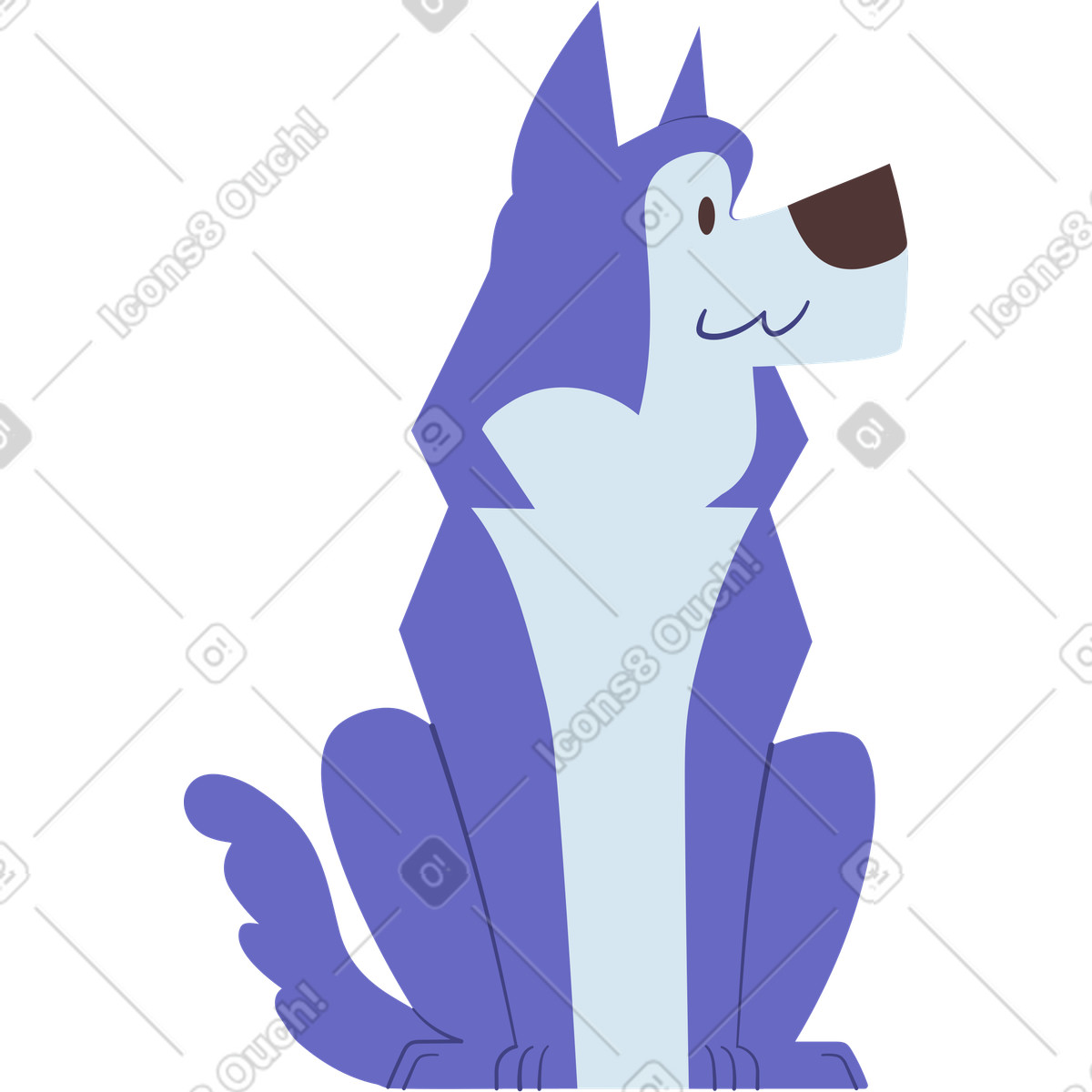 Illustration Rauque dans le style Woof à télécharger aux formats PNG, SVG