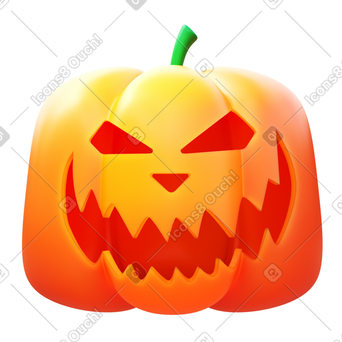 Ilustración Linterna de calabaza en estilo 3D Fluency a descargar en PNG y SVG