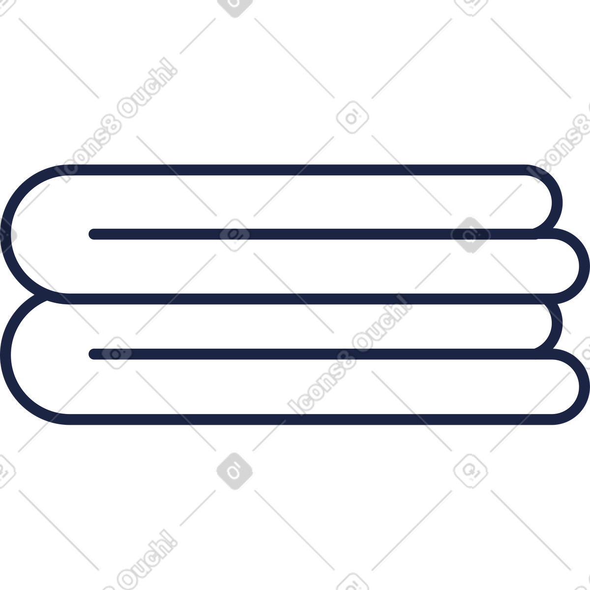 Urban Line スタイルの バスタオルの山 のイラストをPNG、SVG形式でダウンロード