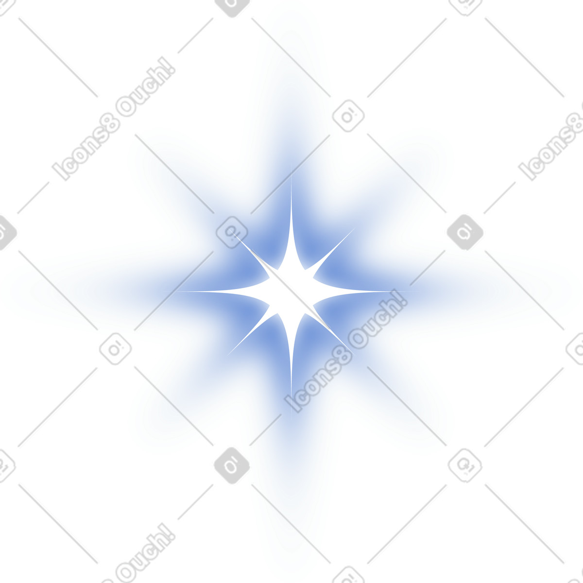 下载 Dimension 风格的 Glowing star 插画，支持 PNG、SVG 格式