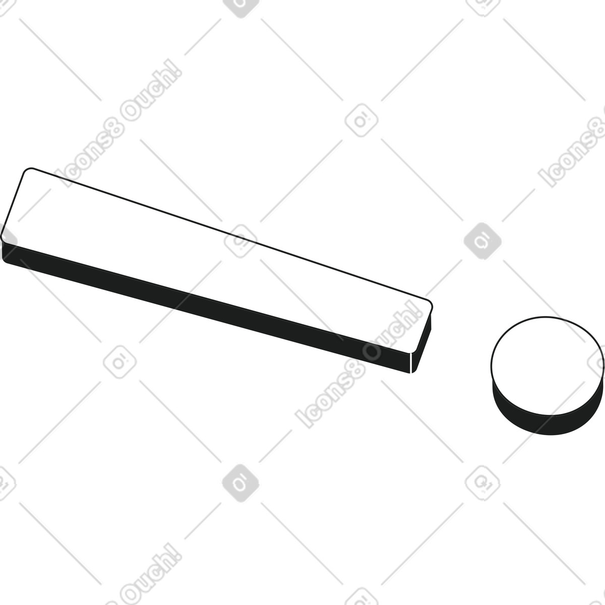 Ausrufezeichen-Illustration im Strict-Stil als Download in PNG, SVG
