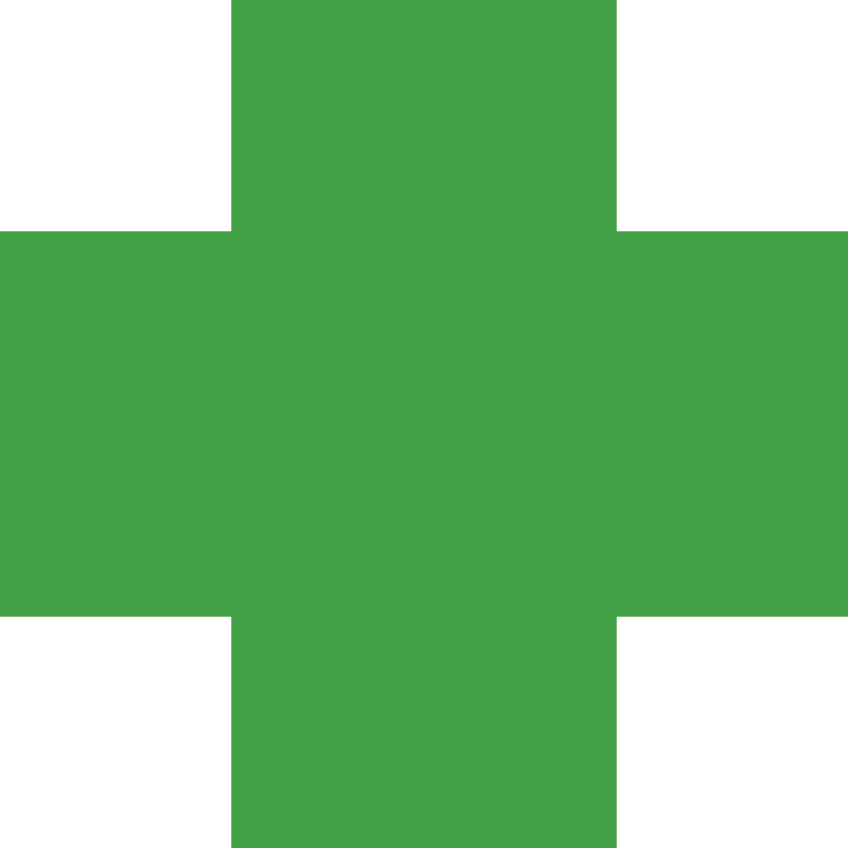 Cross green illustration in Fogg style download in PNG, SVG
