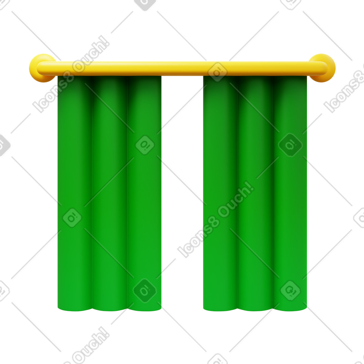 Ilustração de Curtains em no estilo 3D Fluency para baixar em PNG, SVG