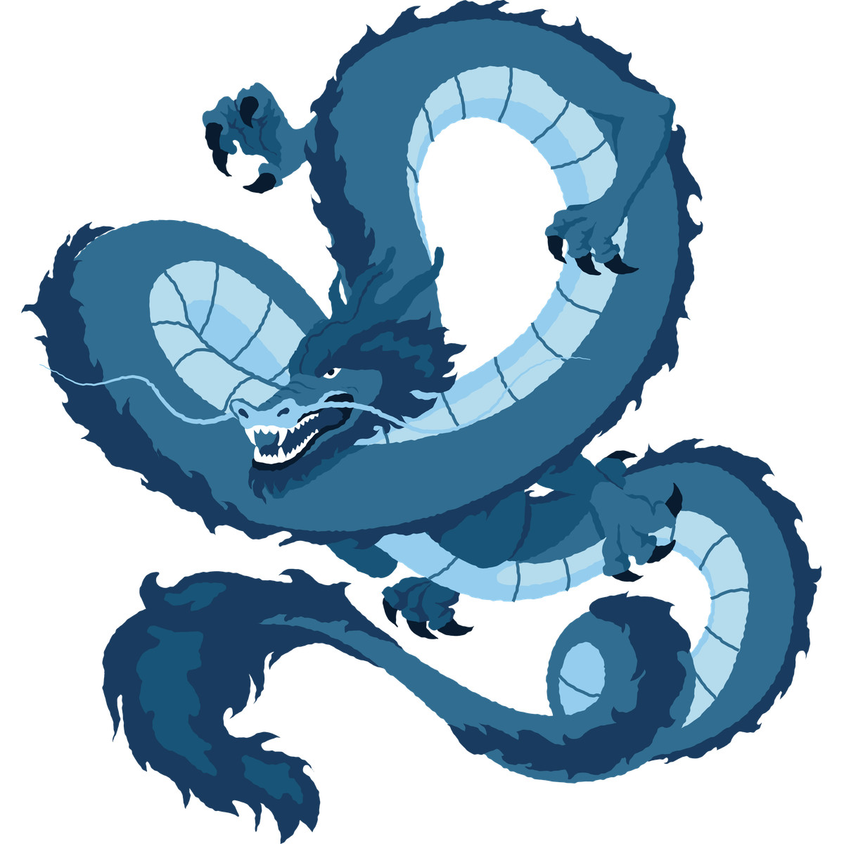 Cherry 스타일의 Chinese flying dragon 일러스트레이션 PNG, SVG 다운로드