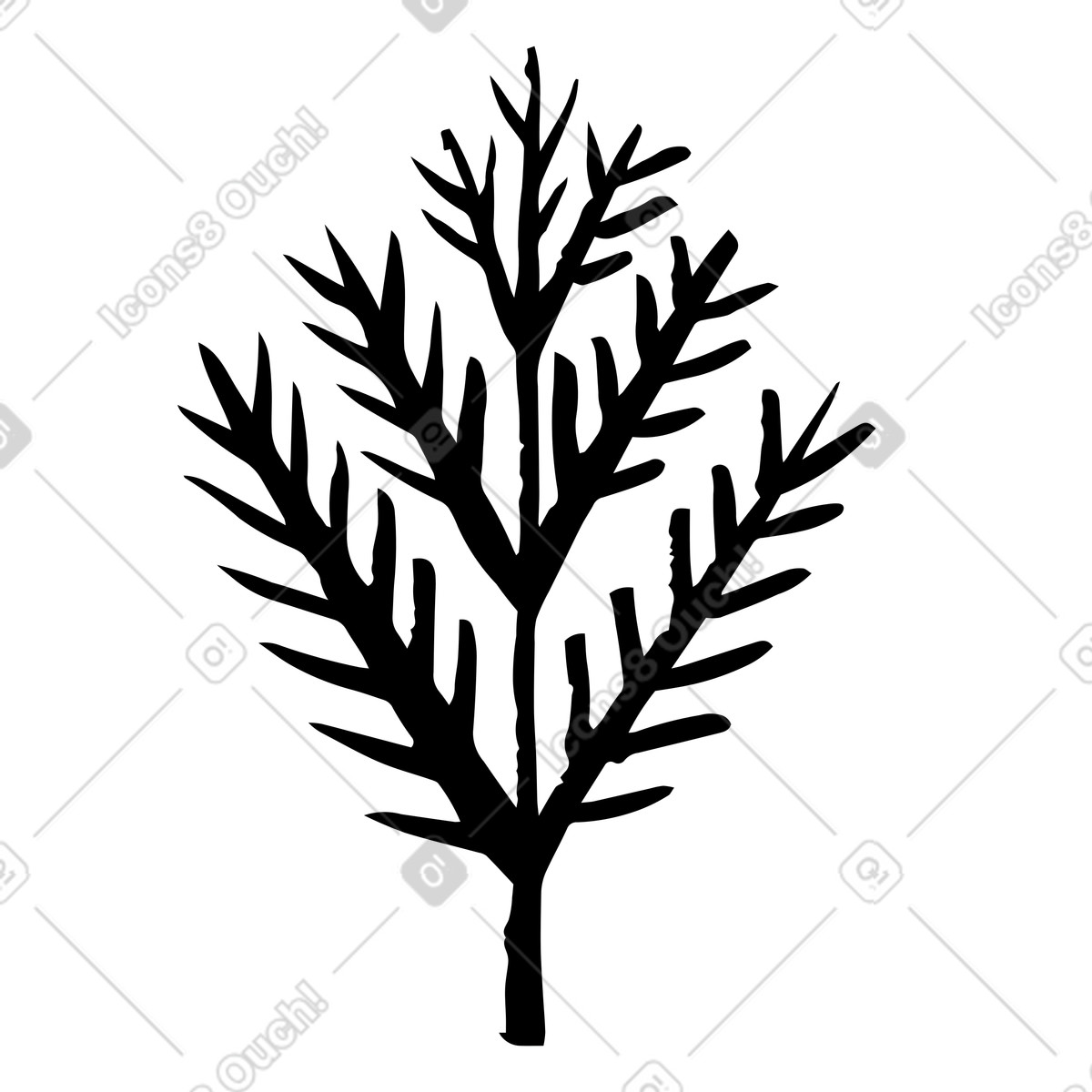 Ilustração de Árvore em no estilo Scandi para baixar em PNG, SVG