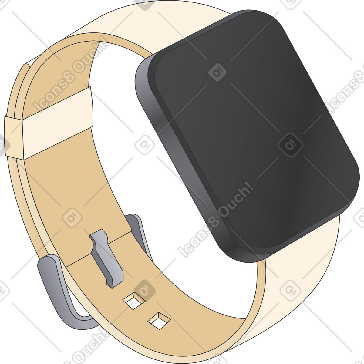Illustration animée Montre intelligente dans le style Kit à télécharger aux formats GIF, Lottie (JSON), AE