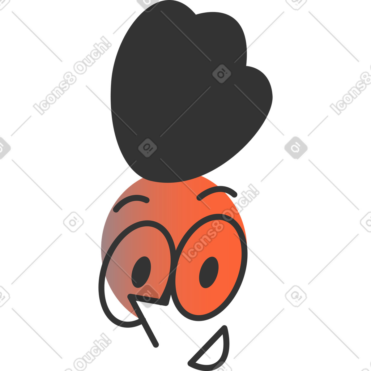 Illustration Tête dans le style Crayon à télécharger aux formats PNG, SVG