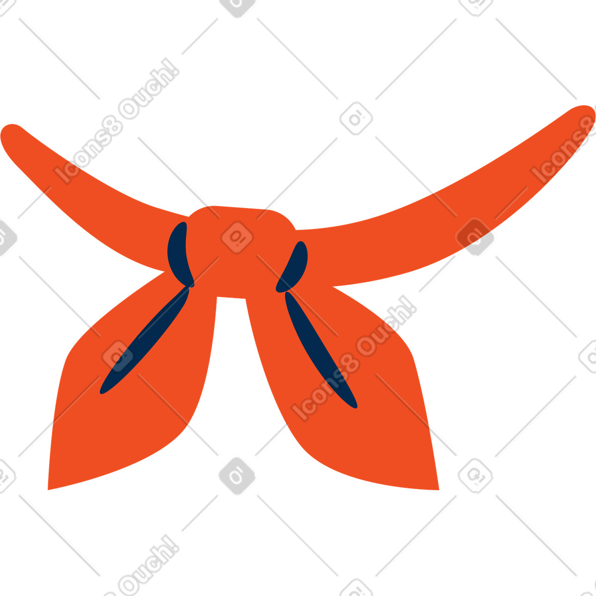 Flame スタイルの Neckerchief のイラストをPNG、SVG形式でダウンロード