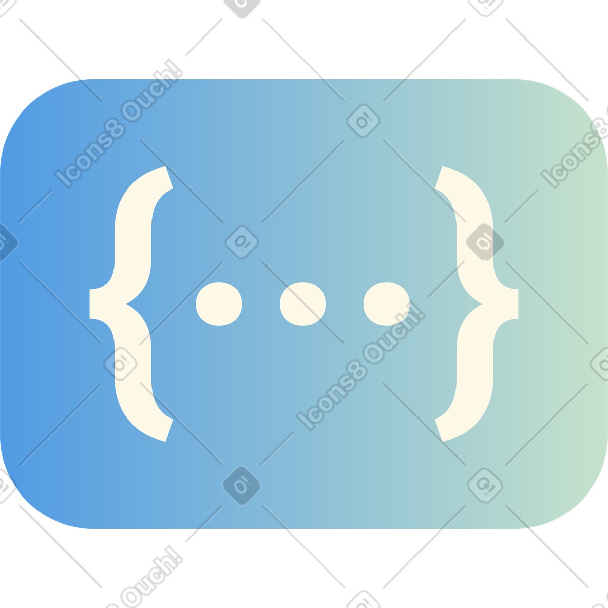 Gradient code icon illustration in PNG, SVG