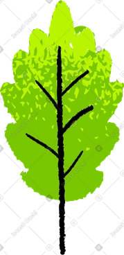 Green leaf with black veins PNG, SVG