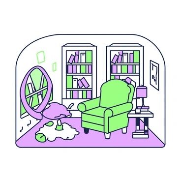 A cozy miniature library is filled with tiny shelves stacked with books of various sizes. Each shelf displays an assortment of colorful book spines, neatly arranged. In one corner, there is a small reading nook featuring a comfortable armchair upholstered in soft fabric, positioned beside a petite wooden side table. On the table, there is a tiny cup and a small lamp providing light. A whimsical rug lies beneath the chair, adding warmth to the scene. The walls are adorned with framed pictures, and a small window lets in soft light, illuminating the space.