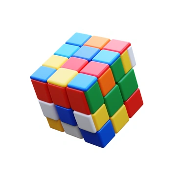 A Rubik's cube being rotated, illustrating the function of solving it
