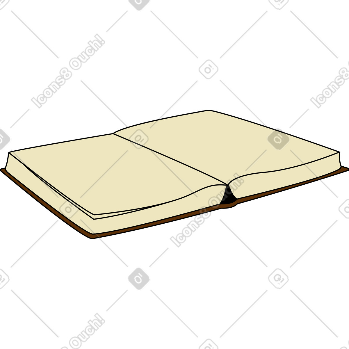 Offenes buch-Illustration im Kindy-Stil als Download in PNG, SVG