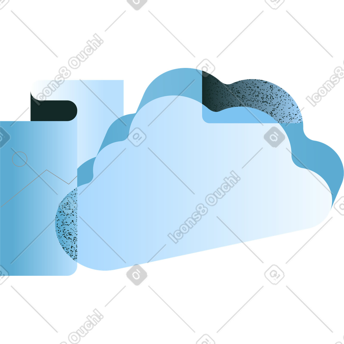 Cloud storage illustration in Concept style download in PNG, SVG