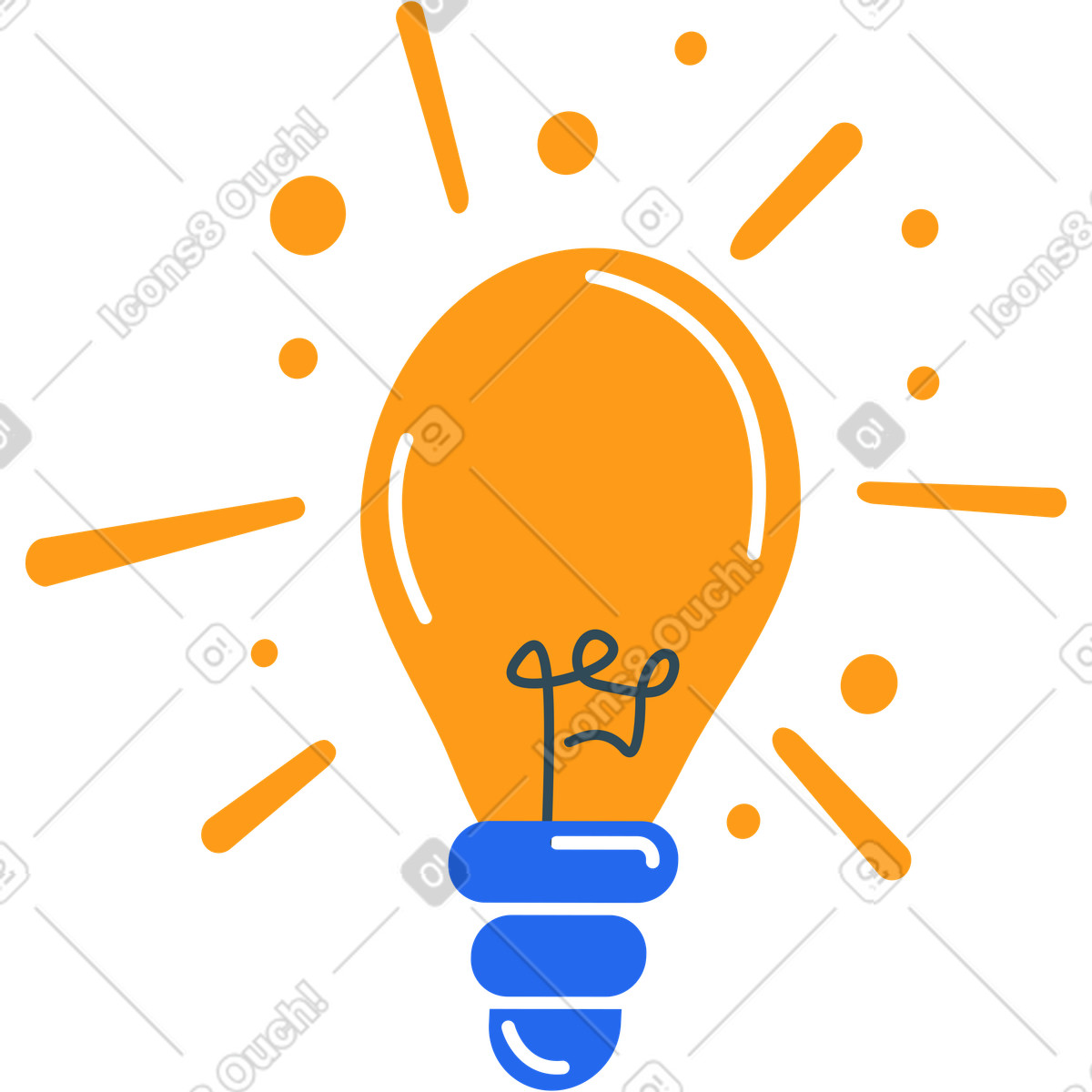 Ilustração animada de Lâmpada em no estilo Kingdom para baixar em GIF, Lottie (JSON), AE