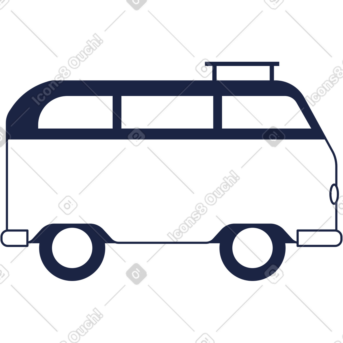 Ilustração de Carrinha turismo em no estilo Urban Line para baixar em PNG, SVG