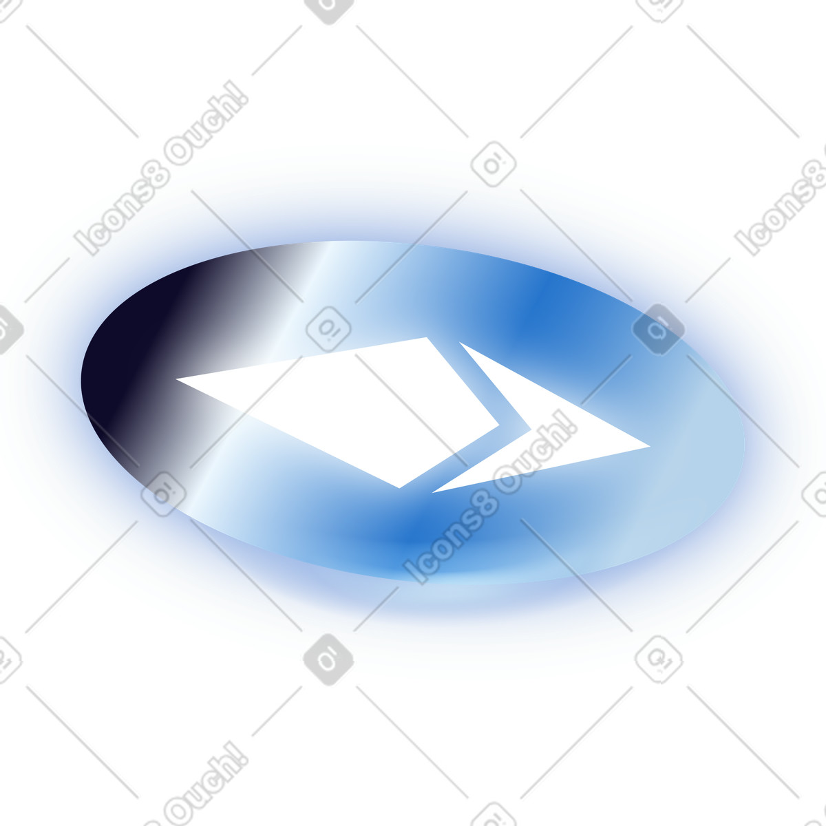 下载 Dimension 风格的 Crypto currency Ethereum symbol on shiny round icon 插画，支持 PNG、SVG 格式