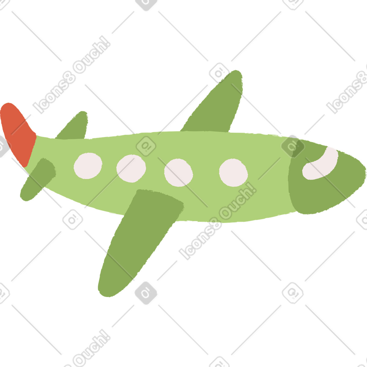 Plane illustrazione in stile Ginger Cat scarica in PNG, SVG