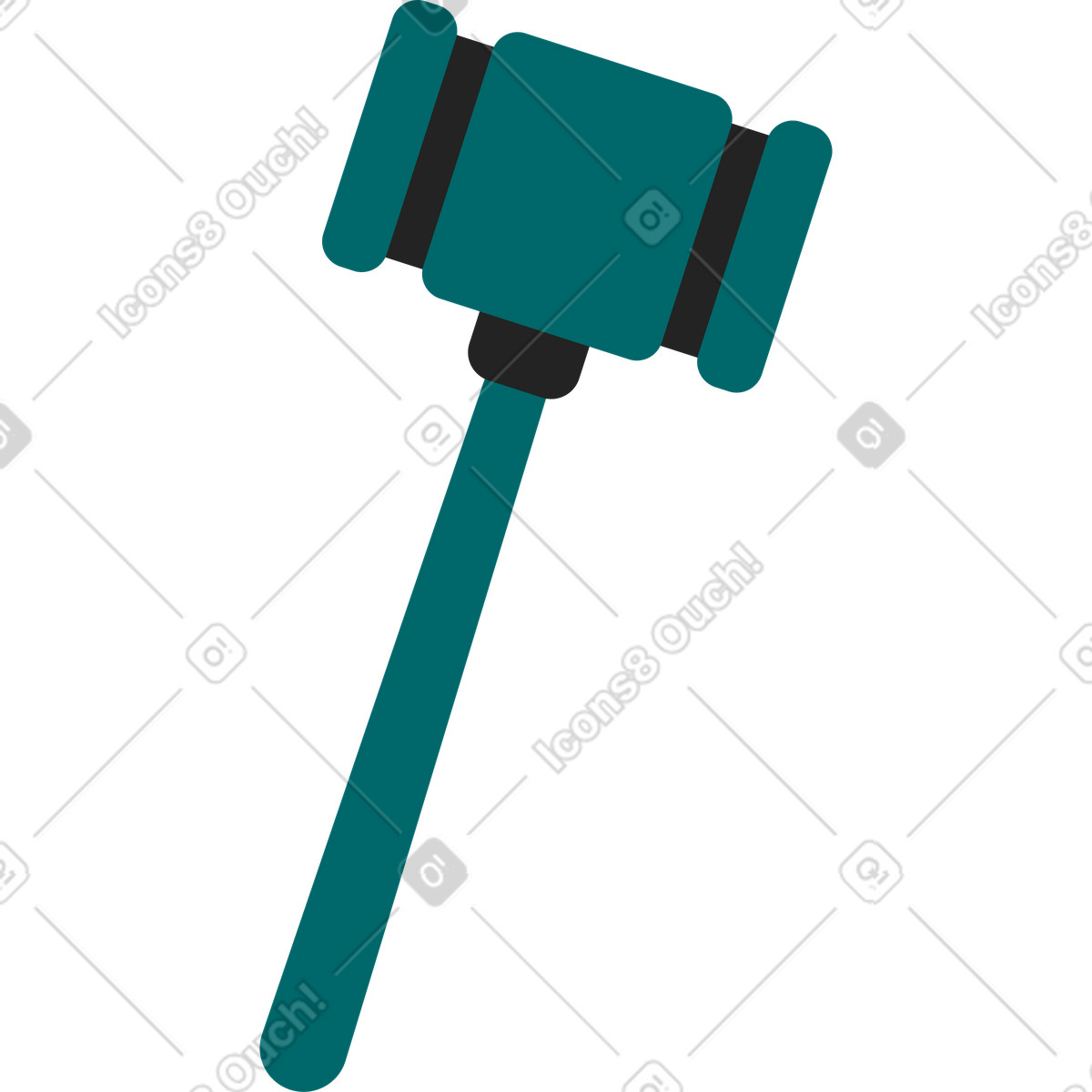 Hammer-Illustration im Sammy Line-Stil als Download in PNG, SVG