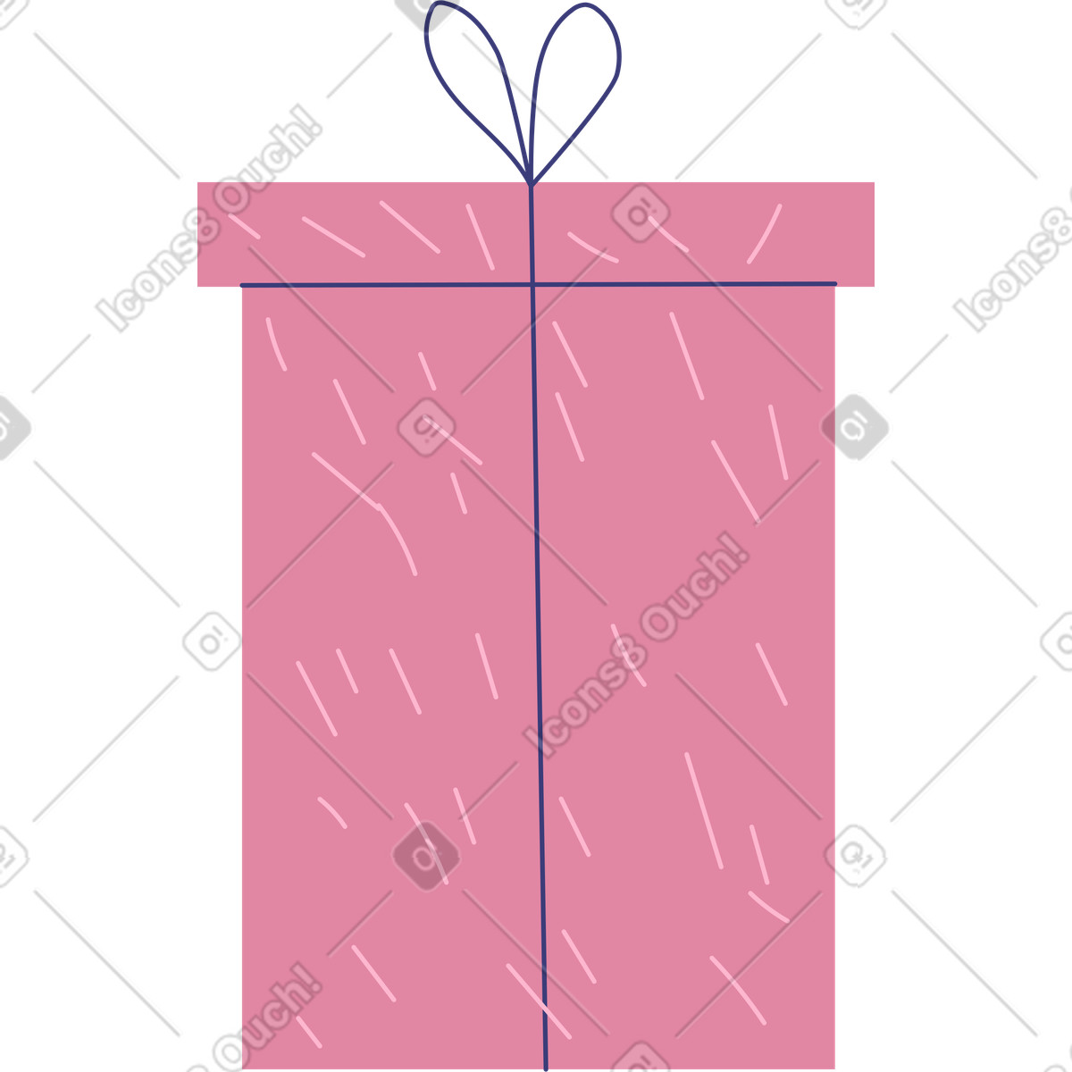 Pacco regalo illustrazione in stile Woof scarica in PNG, SVG