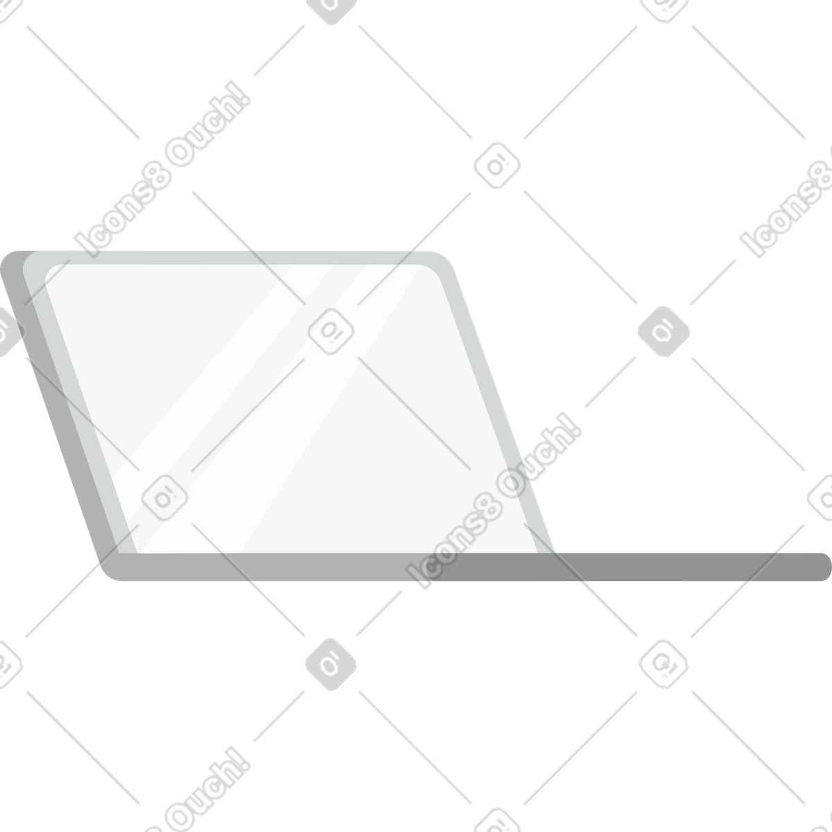 下载 Lagom 风格的 打开笔记本电脑 插画，支持 PNG、SVG 格式